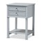 Baxton Studio Willow Transitional Light Grey Finished 2-Drawer Wood Nightstand 163-9033 - alternate 1